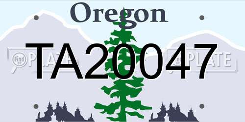TA20047 Oregon License Plate