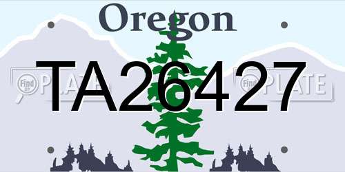 TA26427 Oregon License Plate