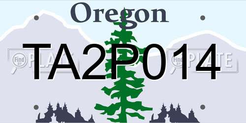 TA2P014 Oregon License Plate