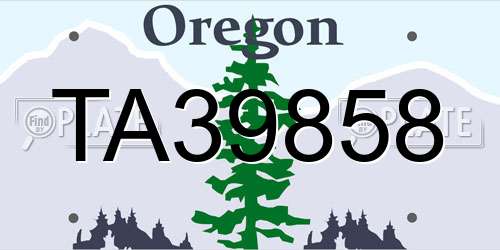 TA39858 Oregon License Plate