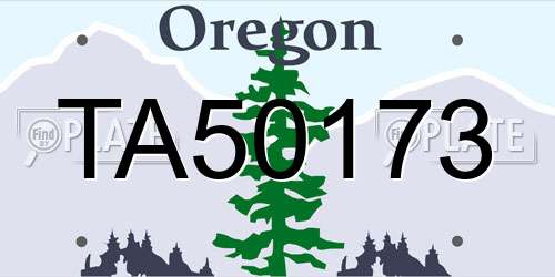 TA50173 Oregon License Plate