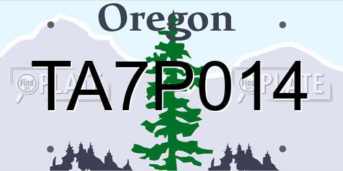 TA7P014 Oregon License Plate