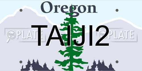 TAIJI2 Oregon License Plate