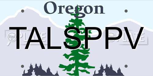 TALSPPV Oregon License Plate