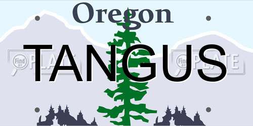 TANGUS Oregon License Plate