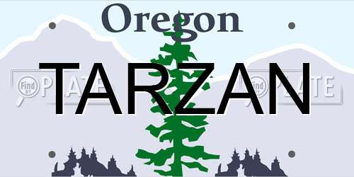 TARZAN Oregon License Plate
