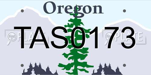 TAS0173 Oregon License Plate