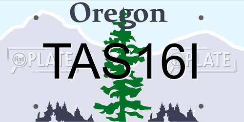 TAS16I Oregon License Plate