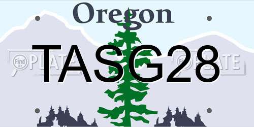 TASG28 Oregon License Plate