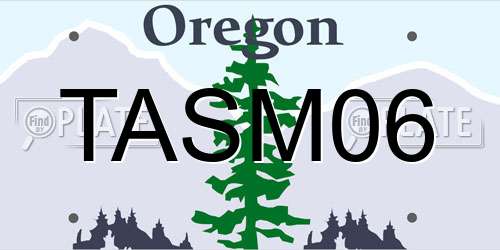 TASM06 Oregon License Plate