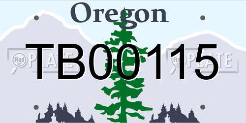 TB00115 Oregon License Plate