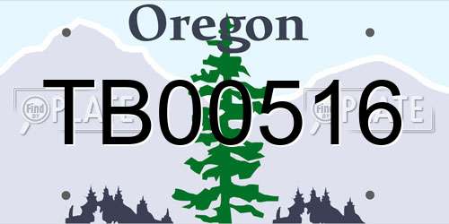 TB00516 Oregon License Plate