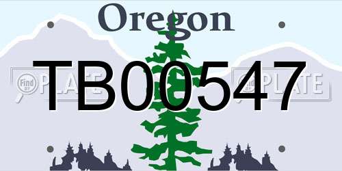 TB00547 Oregon License Plate
