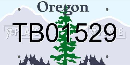 TB01529 Oregon License Plate