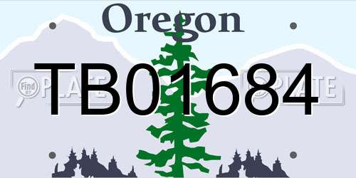 TB01684 Oregon License Plate