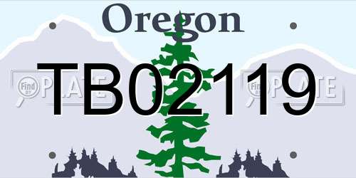 TB02119 Oregon License Plate