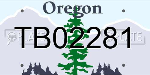 TB02281 Oregon License Plate
