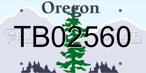 TB02560 Oregon License Plate