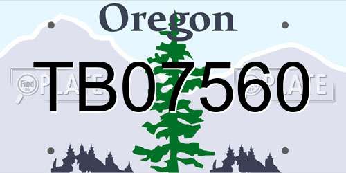 TB07560 Oregon License Plate