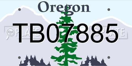 TB07885 Oregon License Plate