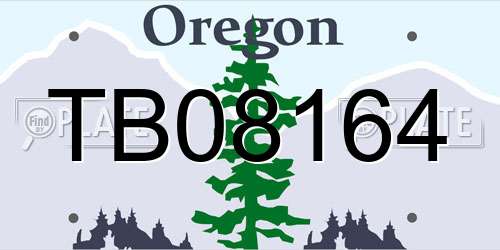 TB08164 Oregon License Plate