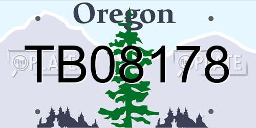 TB08178 Oregon License Plate