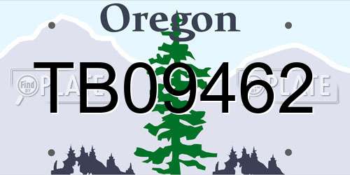 TB09462 Oregon License Plate