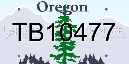 TB10477 Oregon License Plate