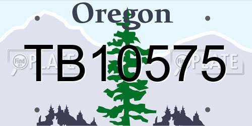TB10575 Oregon License Plate