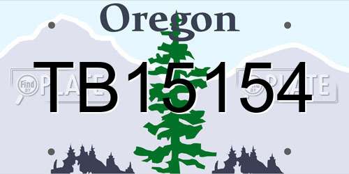 TB15154 Oregon License Plate