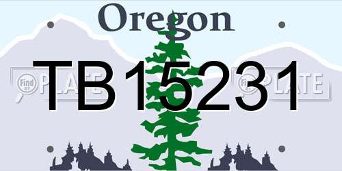 TB15231 Oregon License Plate