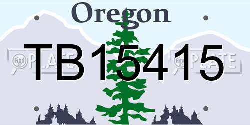 TB15415 Oregon License Plate