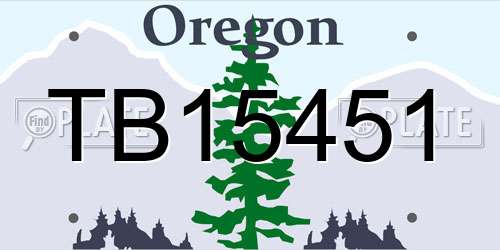 TB15451 Oregon License Plate