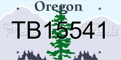 TB15541 Oregon License Plate