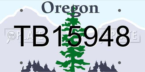 TB15948 Oregon License Plate