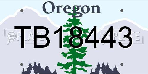 TB18443 Oregon License Plate