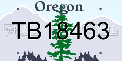 TB18463 Oregon License Plate