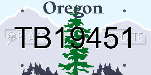 TB19451 Oregon License Plate