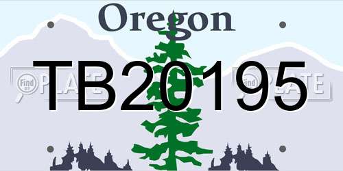 TB20195 Oregon License Plate