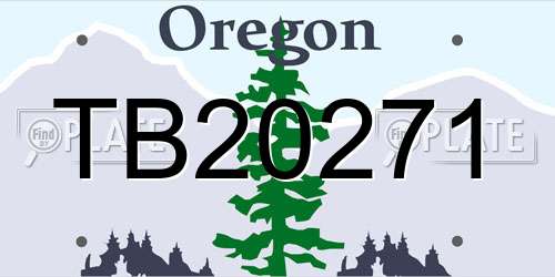 TB20271 Oregon License Plate