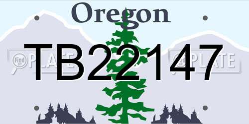 TB22147 Oregon License Plate
