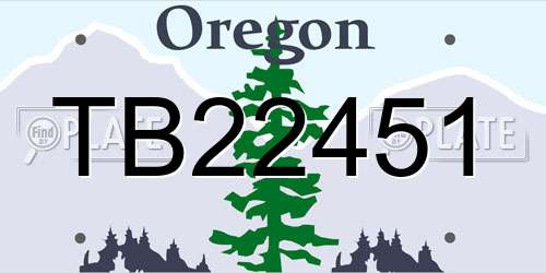 TB22451 Oregon License Plate