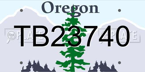 TB23740 Oregon License Plate