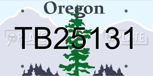 TB25131 Oregon License Plate