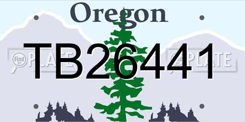 TB26441 Oregon License Plate