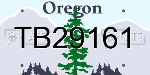 TB29161 Oregon License Plate