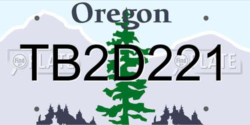 TB2D221 Oregon License Plate