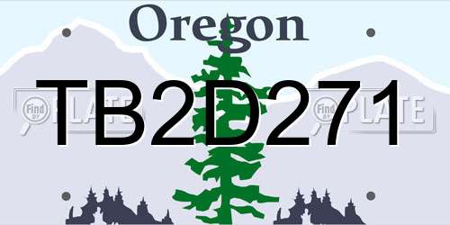 TB2D271 Oregon License Plate