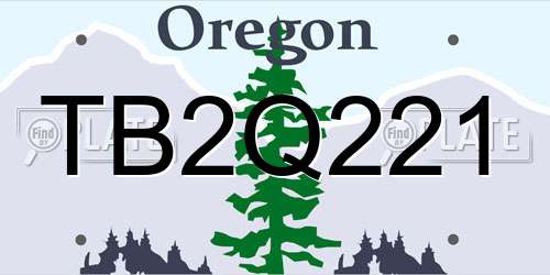TB2Q221 Oregon License Plate
