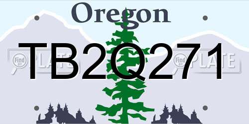 TB2Q271 Oregon License Plate